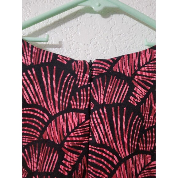 Dressbarn Cocktail Dress Women's 4 Pink Leaves Print Pencil Formal Tropical - Picture 6 of 10